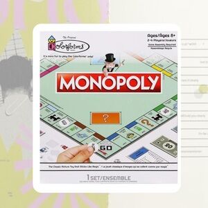 nwt 🍭 3/$15 🆕 Monopoly travel paper board game (kids)